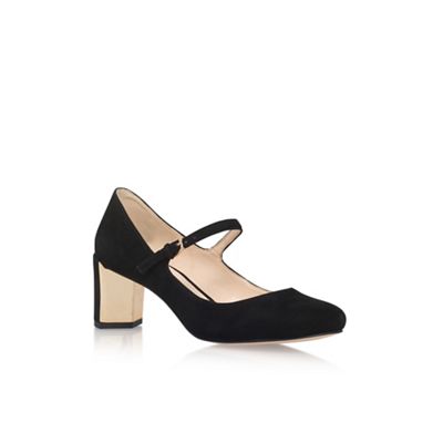Black 'Fadilla' mid heel court shoe